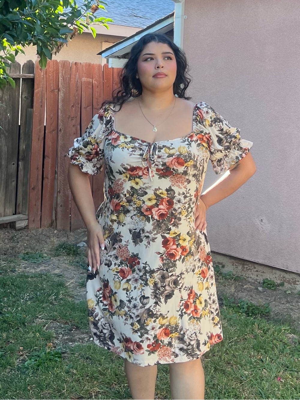 Floral Cottagecore Puff Sleeve Dress